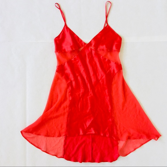 Victoria's Secret Other - Victoria’s Secret | Satin Sheer Red Nightgown M